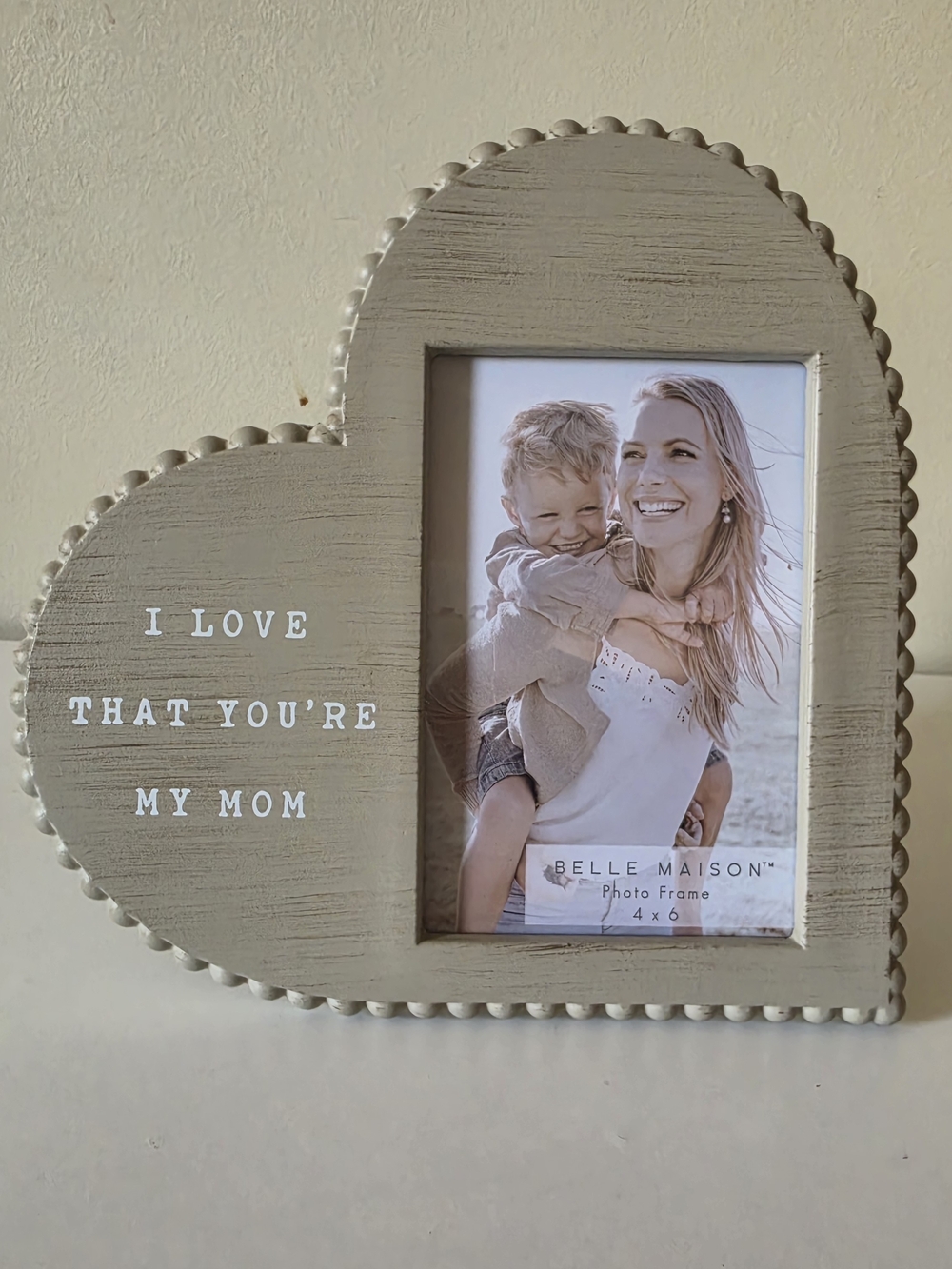 Belle Maison Taupe Heart Photo Frame - 'I Love That You're My Mom'